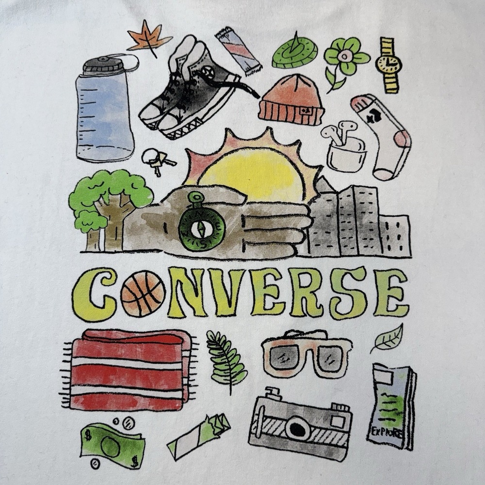 Converse Daylight Kit Oversized Fit Graphic Tee Large Backpack Camping Travel